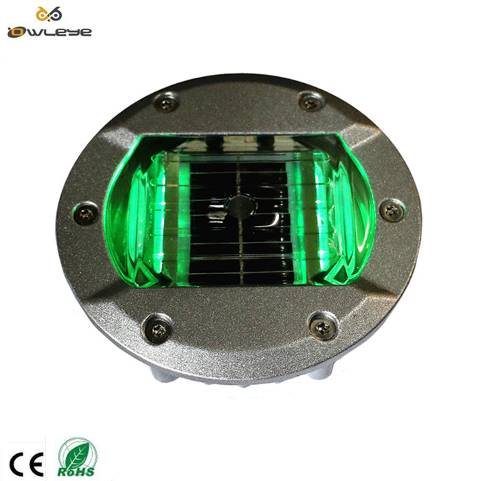 Embedded aluminum solar road stud 