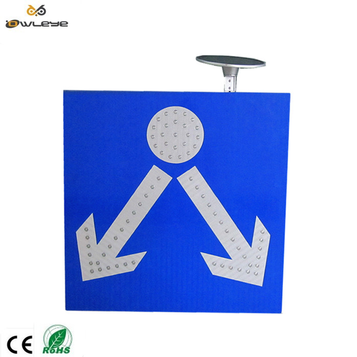 Square solar traffic sign