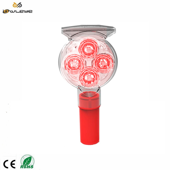 8 LED solar warning light