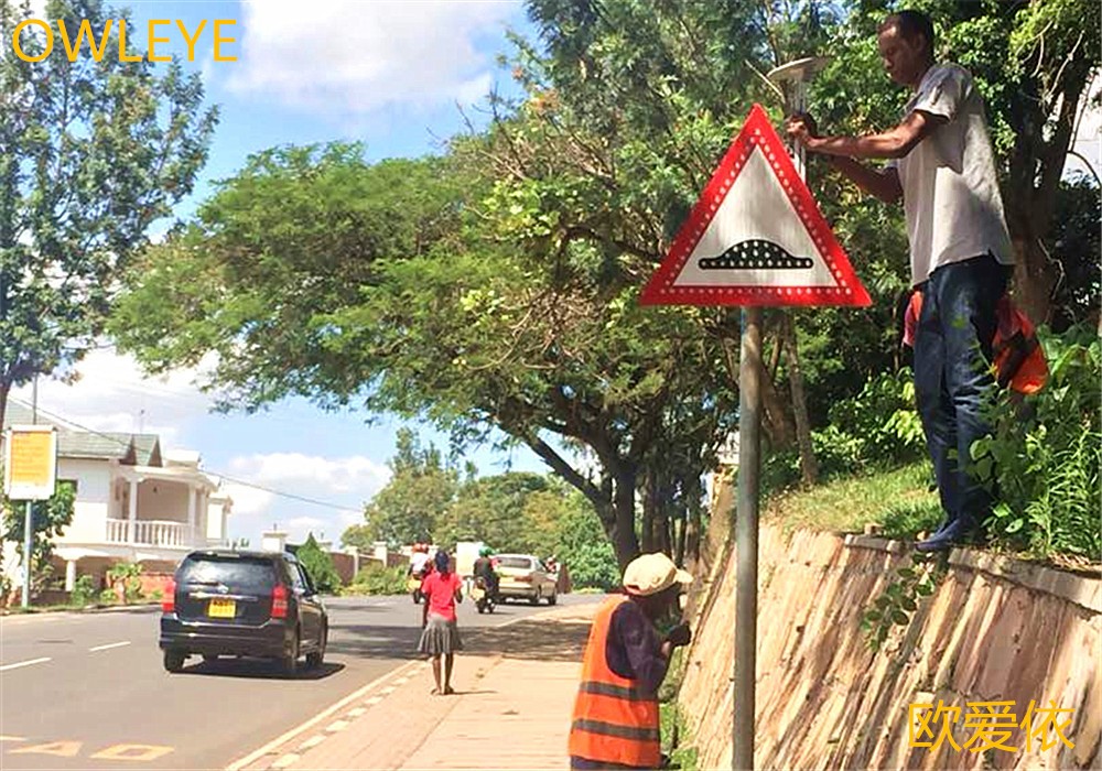 Solar traffic sign project in Africa