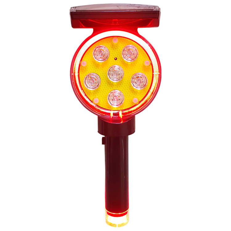 New 8LED solar warning light with handle light