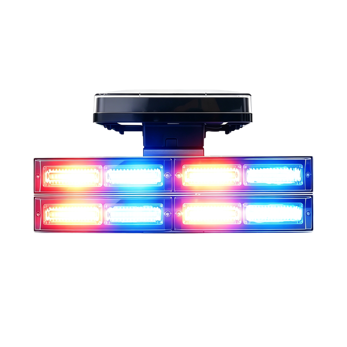 Solar Red-Blue Warning Light
